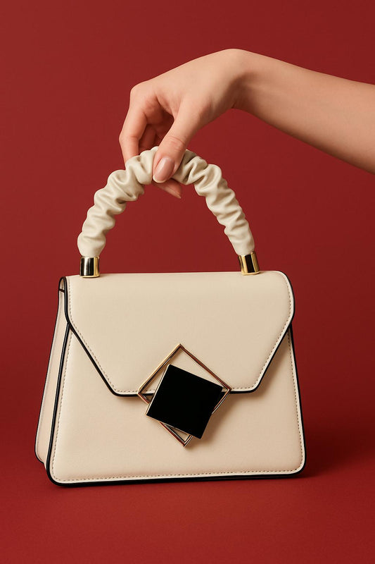 Criss Cross Top Handle Bag